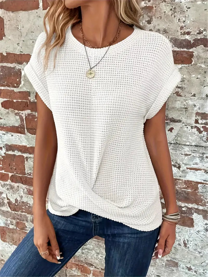 Aurelia – casual top met korte mouwen en ronde hals