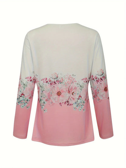 Gretchen | t-shirt met bloemenpatroon en kanten details