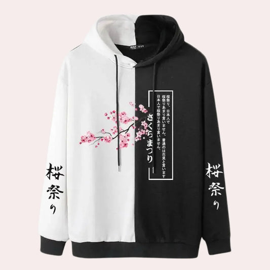 Bradley - casual bedrukte hoodie voor heren