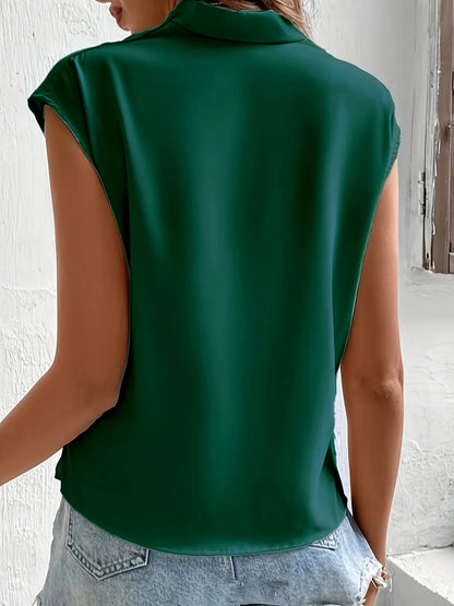 Lichtblauwe wikkelblouse - Emilia