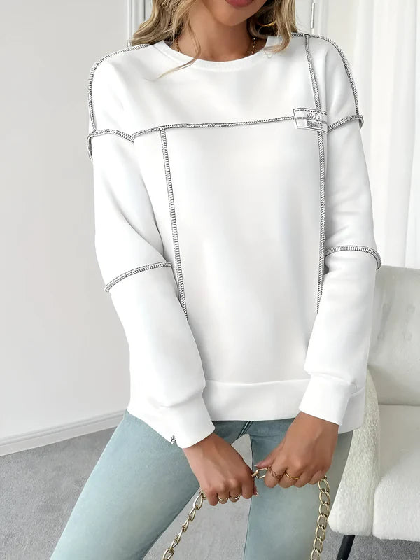 Ottilie - asymmetrisch geribd sweatshirt met capuchon voor dames
