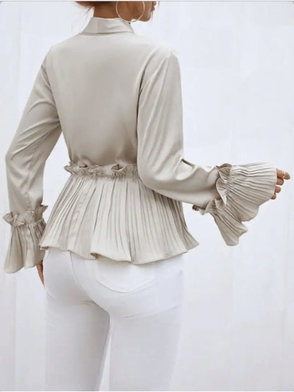 Clea - elegante satijnen blouse