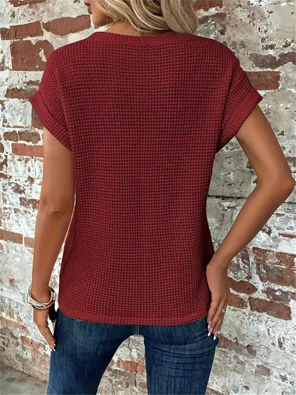 Aurelia – casual top met korte mouwen en ronde hals