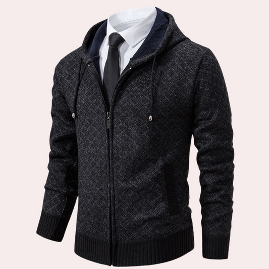 Kekoa- stijlvol gebreid vest met capuchon voor heren