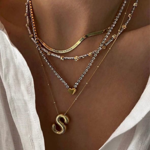 Ballon | alfabet hanger '18k verguld'