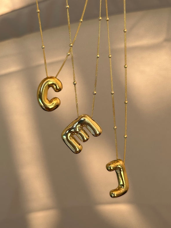 Ballon | alfabet hanger '18k verguld'