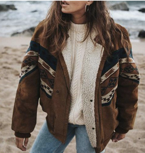 Cataverdia | verfijnde boho winterjas voor dames in bruin