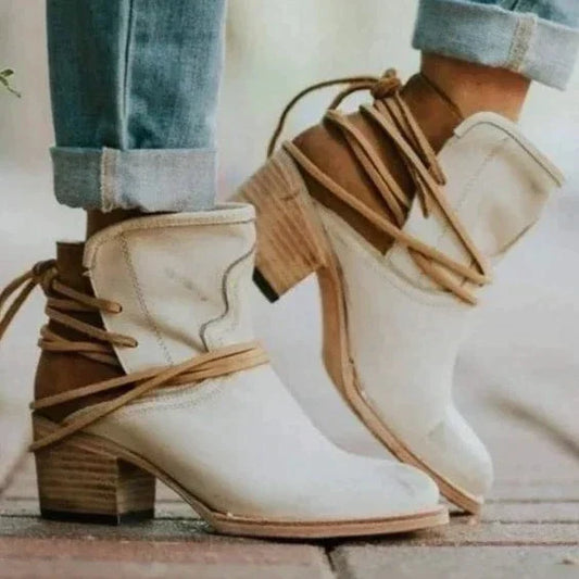 Stylische Lederstiefel mit modernem Design Für Frauen Mivona