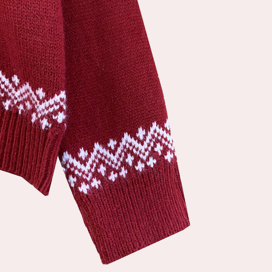 Corrina - elegante kersttrui met col voor dames