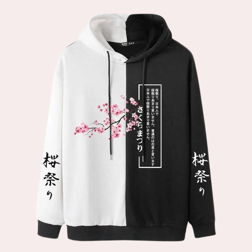 Bradley - trendy hoodie met print voor de moderne man