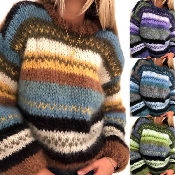 Farah - regenboogtrui met lange mouwen