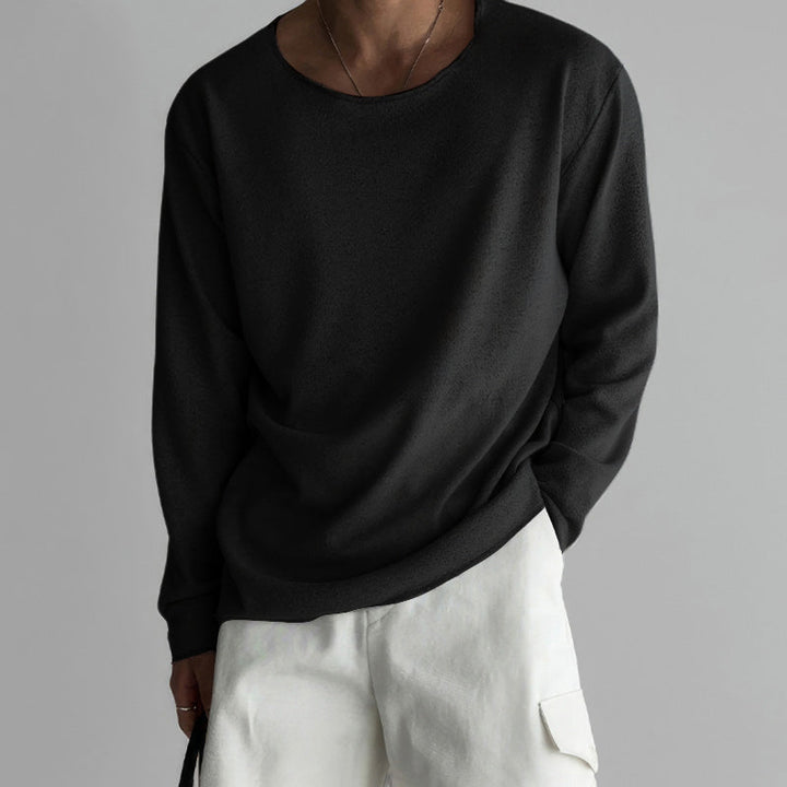 Roma | ademend, elegant design heren-T-shirt met lange mouwen