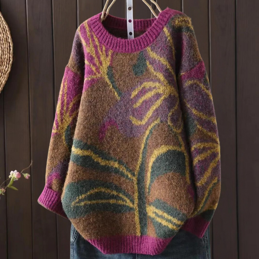 Patricia - elegante trui met bloemmotief voor dames