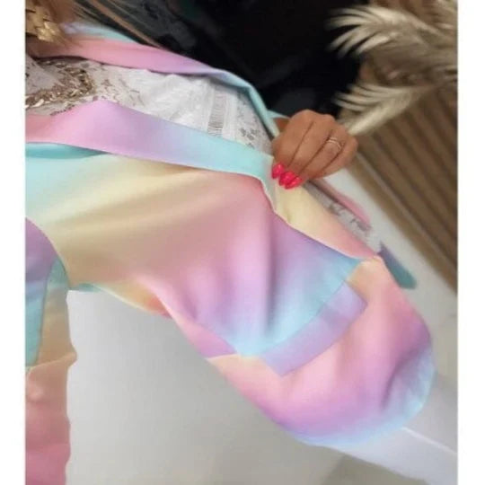 Thanea | Damen langarm tie-dye blazer