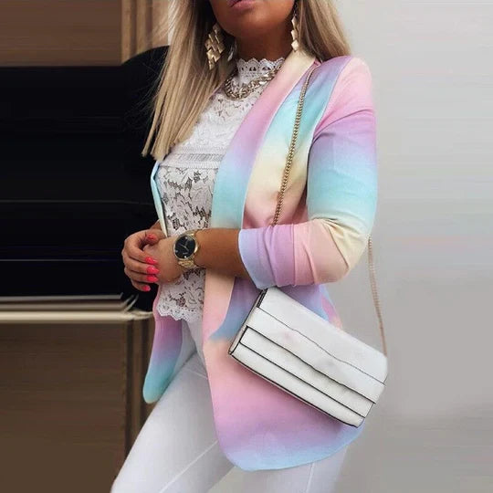 Thanea | Damen langarm tie-dye blazer