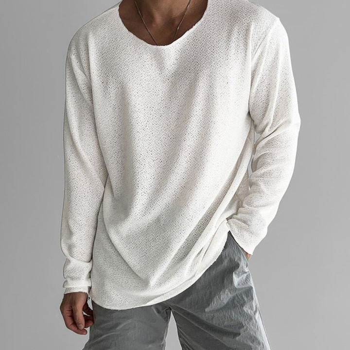 Roma | ademend, elegant design heren-T-shirt met lange mouwen