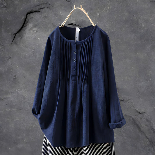 Handgemaakte stijlvolle losse blouse