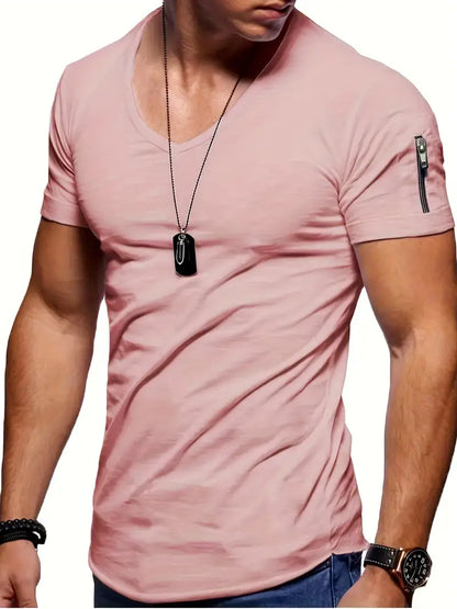 Zephyr casual T-shirt met v-hals voor heren