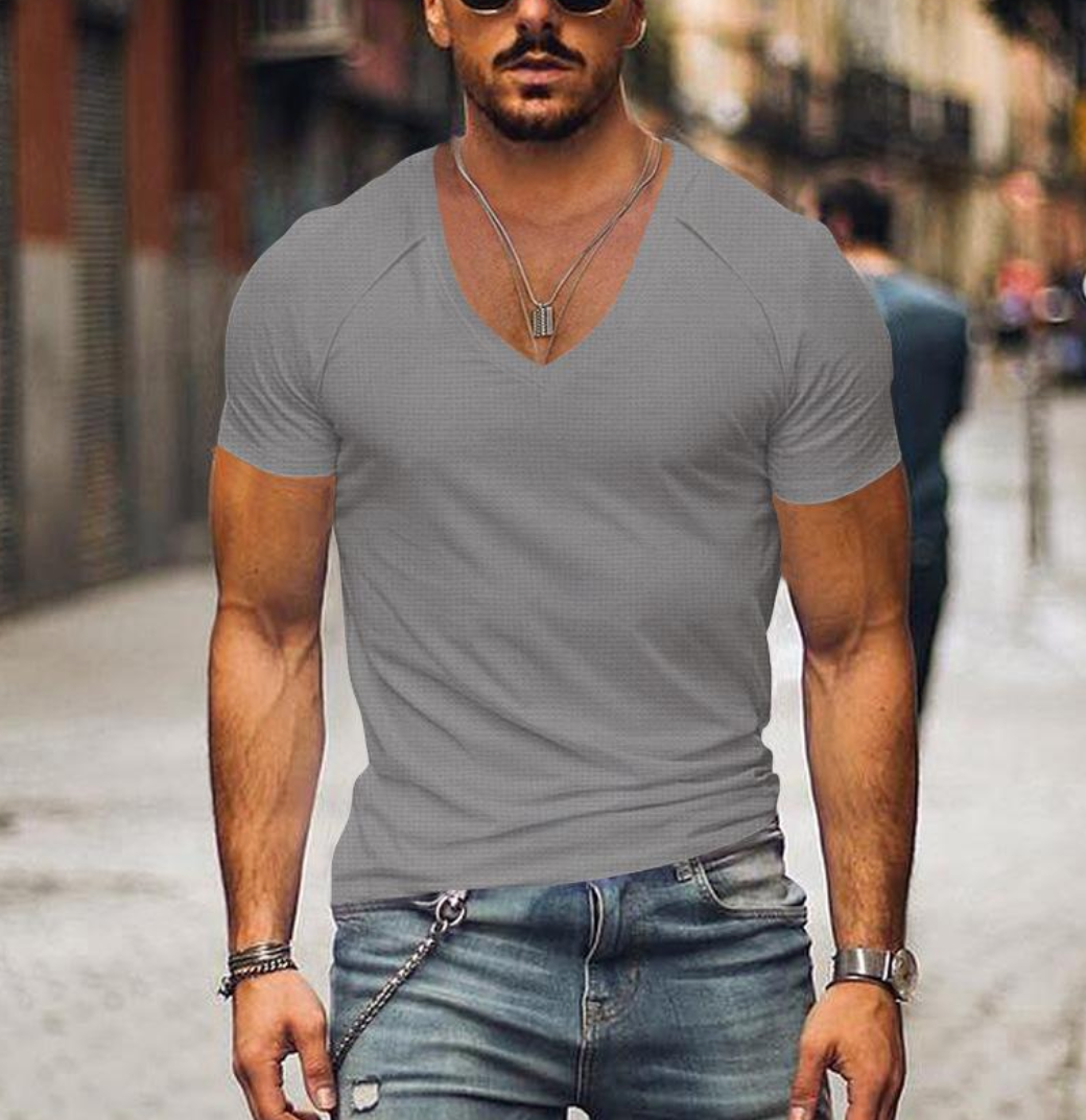 Gratianus - tijdloos soft-fit t-shirt met v-hals voor heren
