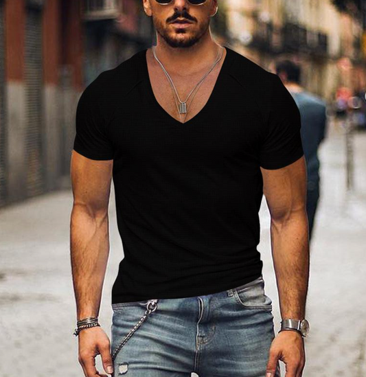 Gratianus - tijdloos soft-fit t-shirt met v-hals voor heren