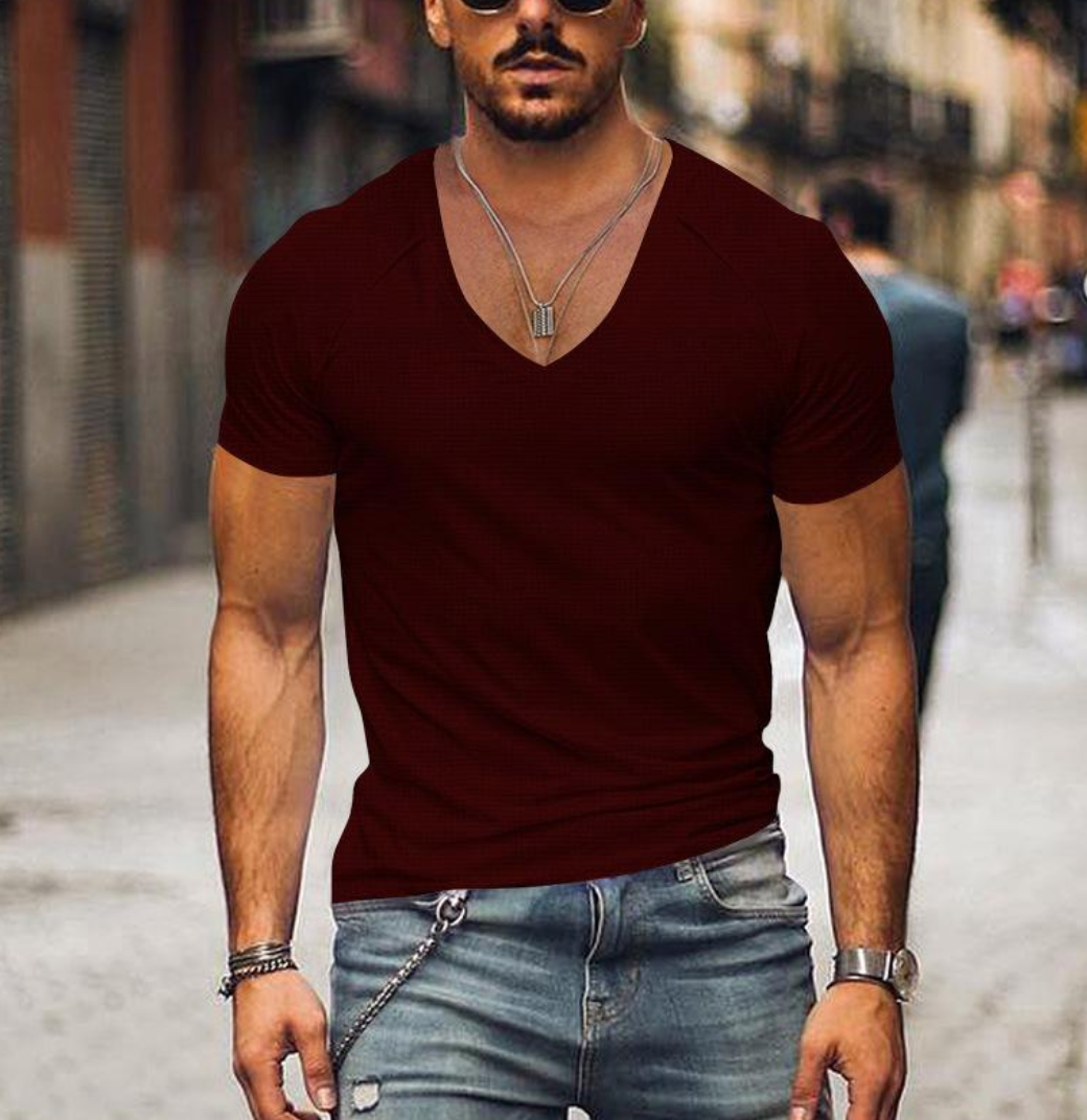 Gratianus - tijdloos soft-fit t-shirt met v-hals voor heren