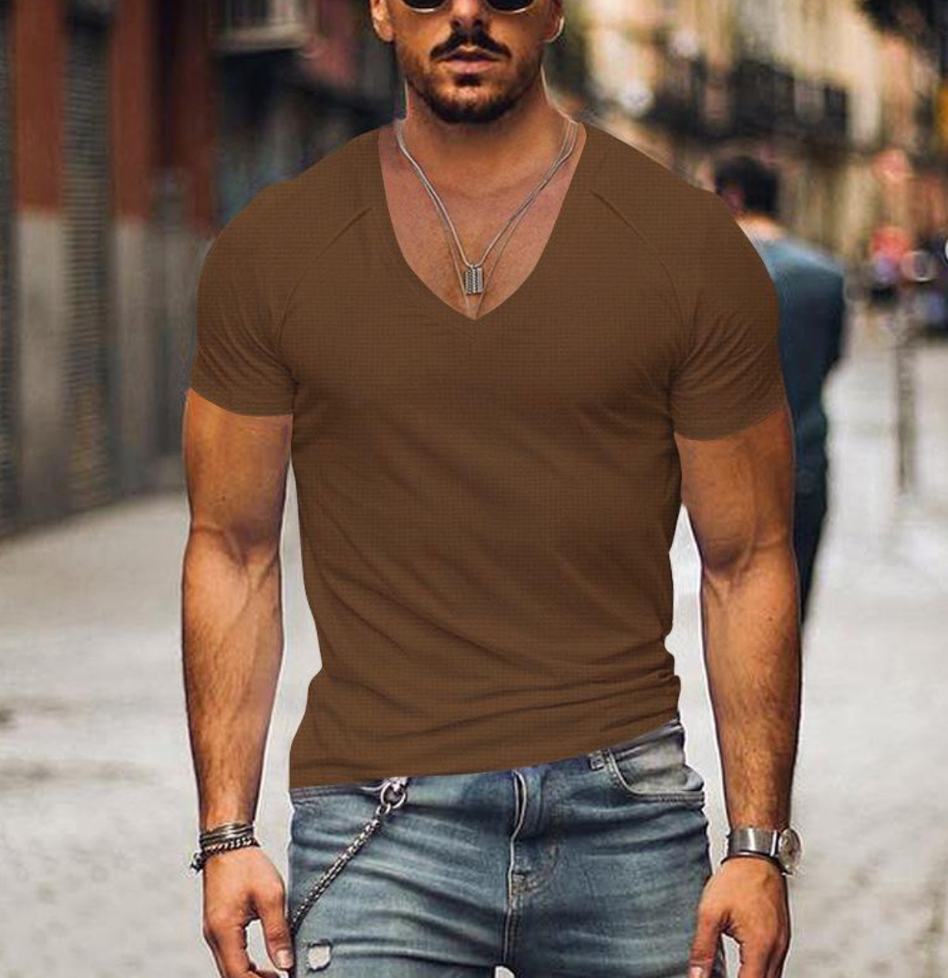 Gratianus - tijdloos soft-fit t-shirt met v-hals voor heren